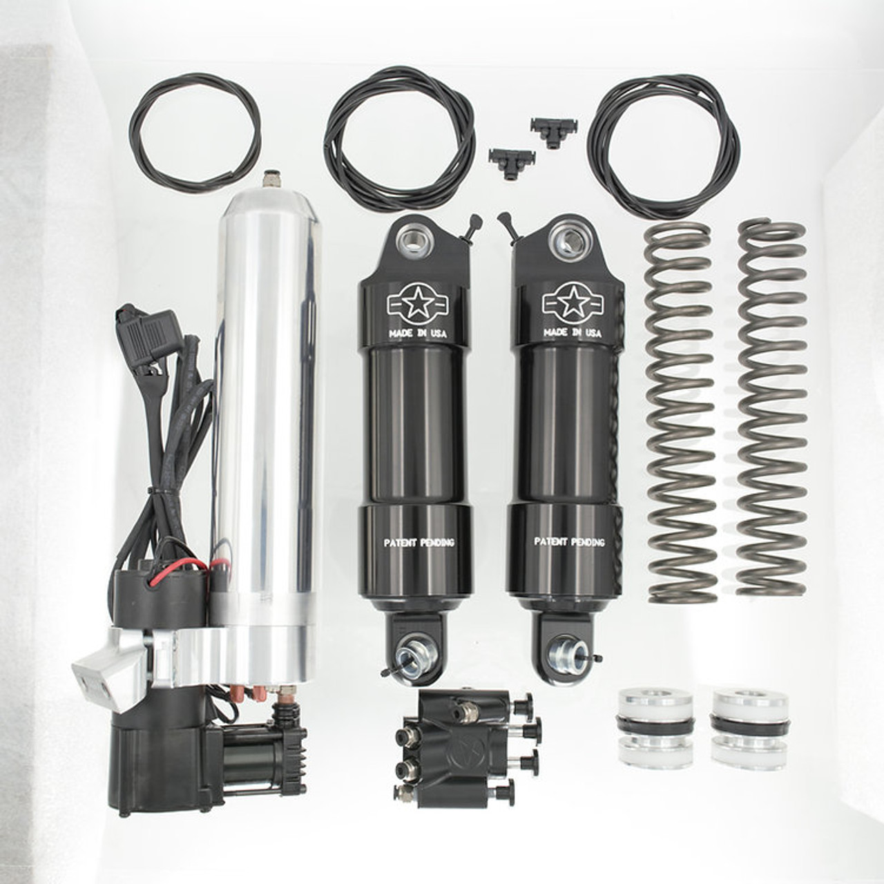 American Suspension Air Ride Ram Air & Center Stand Kit American Suspension Air Ride Ram Air & Center Stand Kit