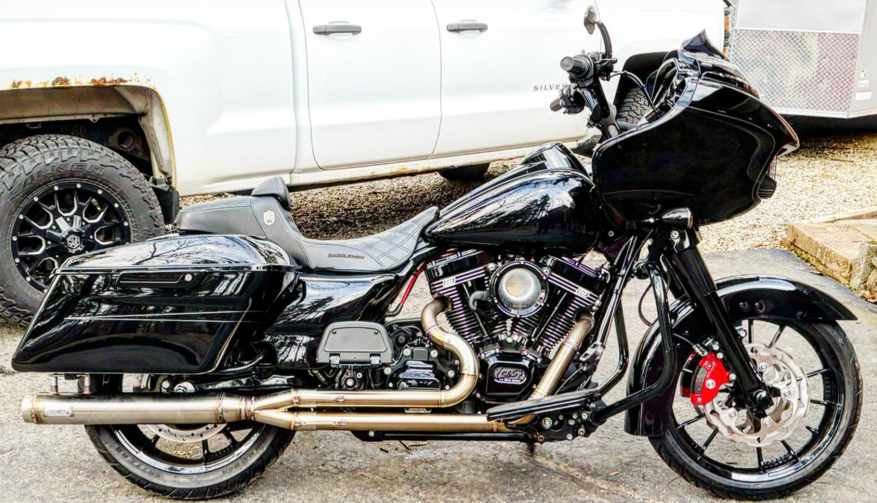 Graffeo 2-in-1 Big Phantom Exhaust Harley Touring | rotationwheels.com