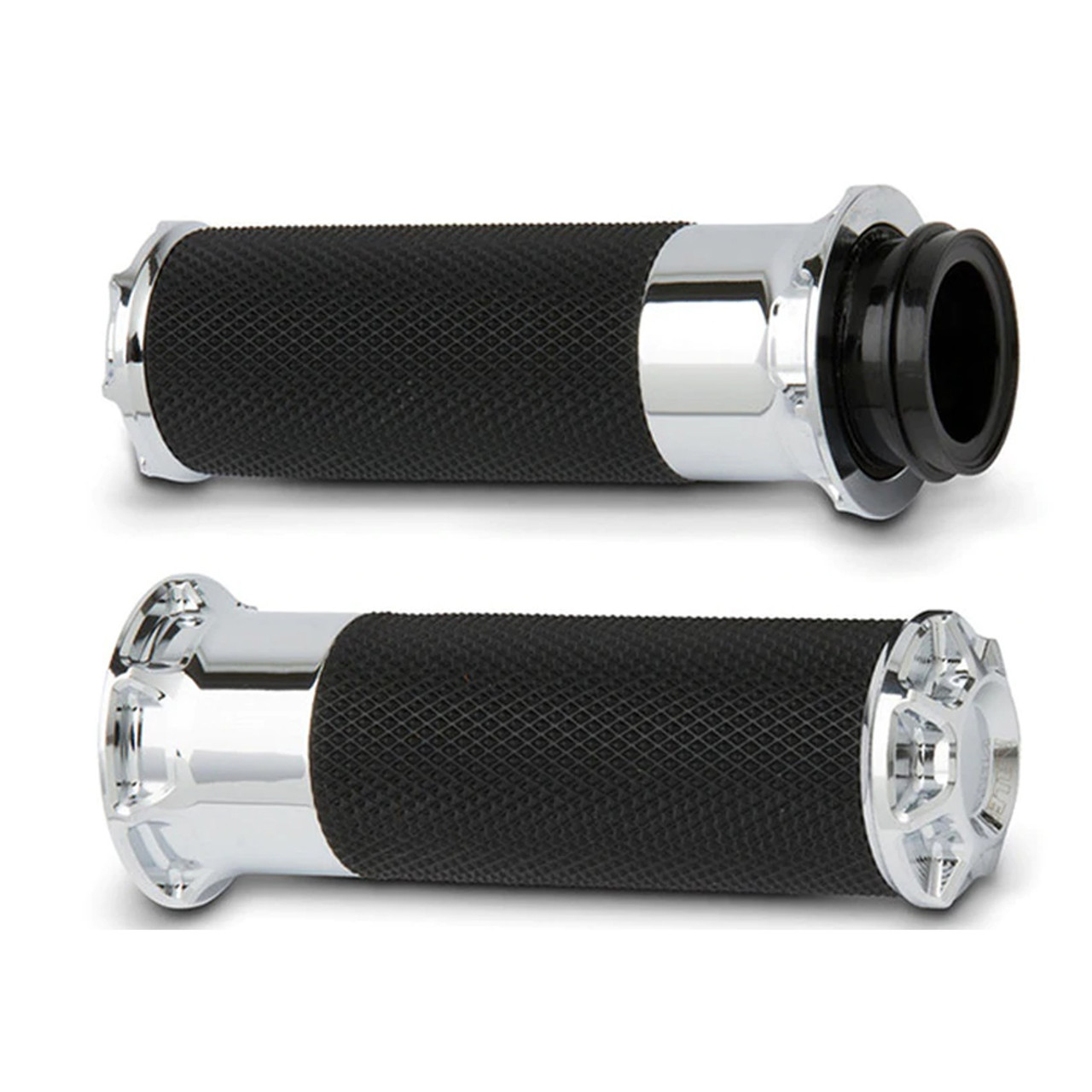 Arlen Ness Beveled Fusion Grips Chrome Arlen Ness Beveled Fusion Grips Chrome