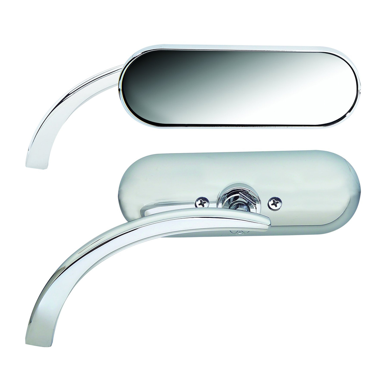 Arlen Ness Mini-Oval Micro Mirror Chrome Harley | rotationwheels.com