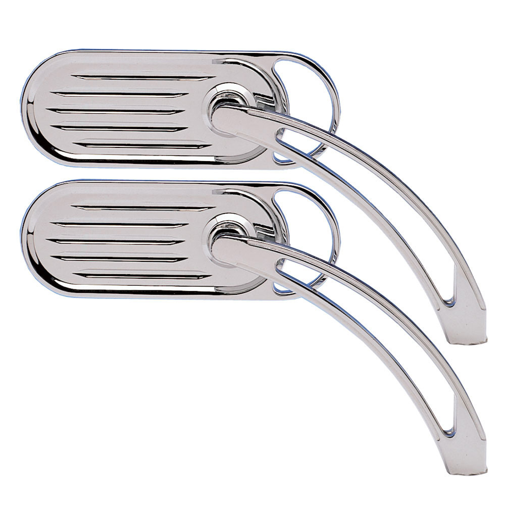 Arlen Ness ビレットウィンカー クローム 廃盤品 Arlen Ness Slingshot Grooved Mirror - Chrome Harley