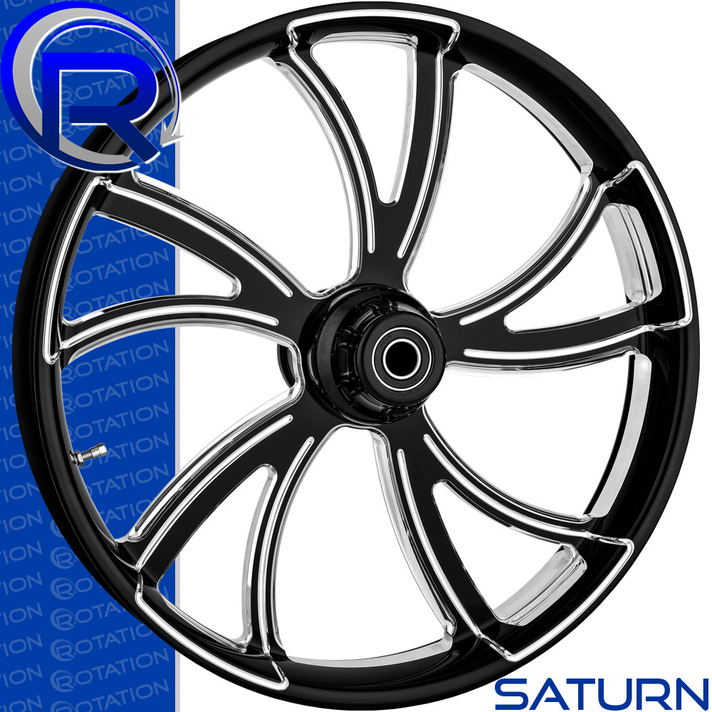Rotation Saturn Darkside Custom Motorcycle Wheel