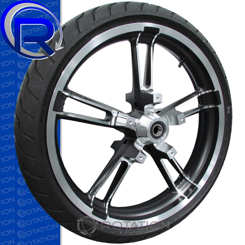 きんちゃん ハーレー用ホイール　F21インチR18インチセット Harley Chrome Enforcer 21 Front 18 Rear Wheels Tire ,2 Rotors 09