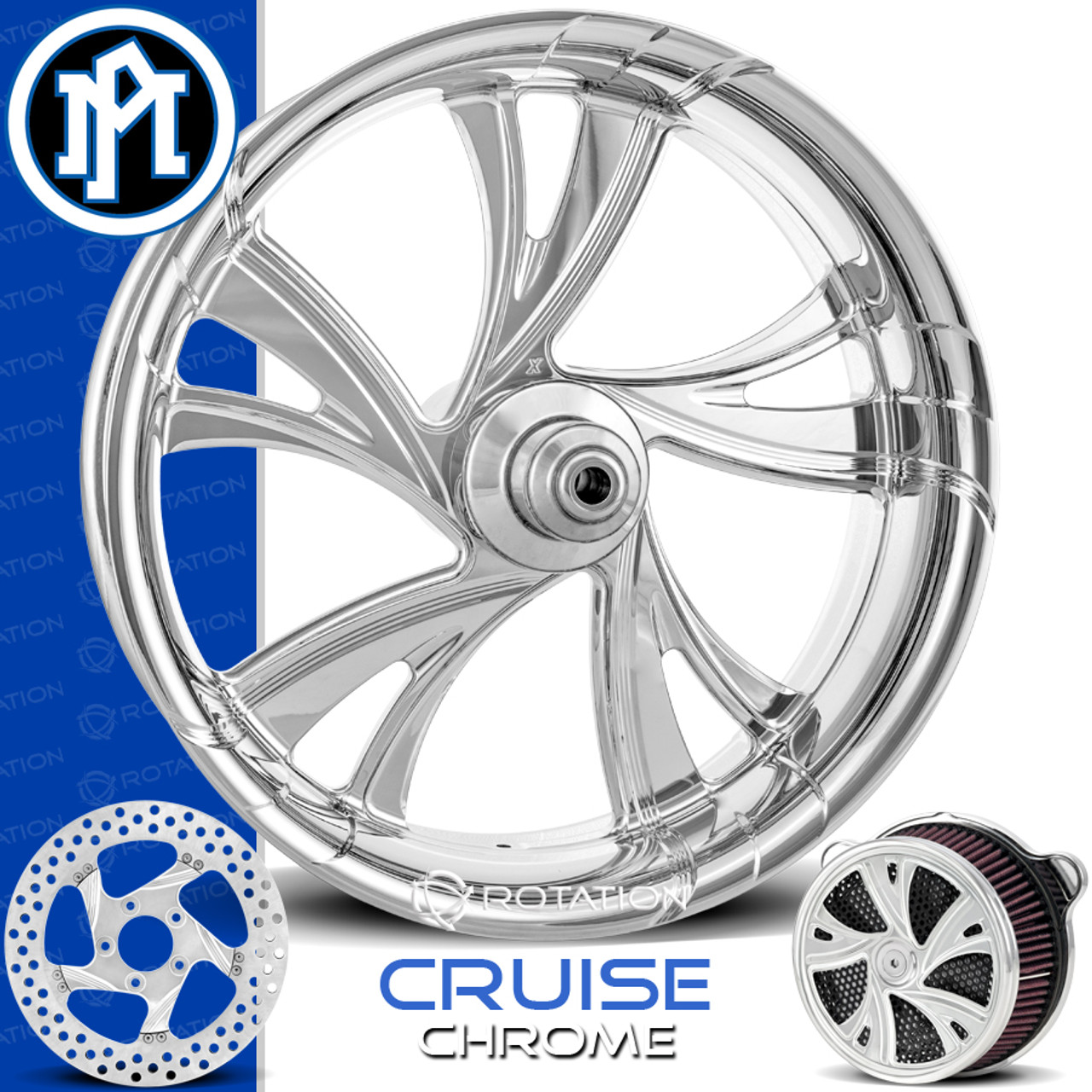 Performance Machine Cruise Chrome Custom Motorcycle Wheel Performance Machine Cruise Chrome Custom Motorcycle Wheel