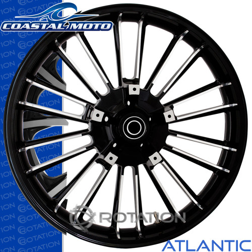 Coastal Moto Atlantic Black Cut Custom Motorcycle Wheel Package Coastal Moto Atlantic Black Cut Custom Motorcycle Wheel Package