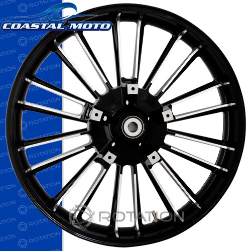 Coastal Moto Largo 3D Black Cut Custom Motorcycle Wheel