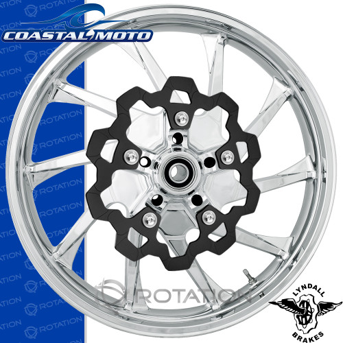 Coastal Moto 21 in. x 3.5 in. Hurricane Precision Cast 3D One-Piece Wheel  w/o ABS - 3D-HUR213BC07 Harley-Davidson Motorcycle - Dennis Kirk