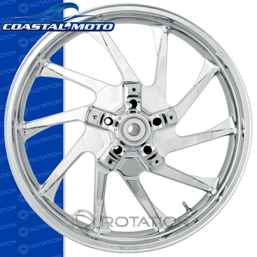 Coastal Moto Largo 3D Chrome Custom Motorcycle Wheel