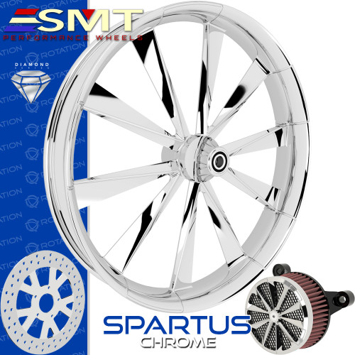 SMT Machining Spartus Chrome Custom Motorcycle Wheel SMT Machining Spartus Chrome Custom Motorcycle Wheel