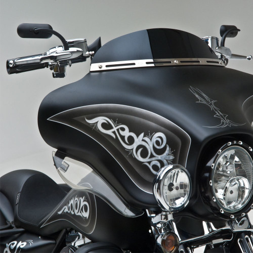 Arlen Ness Mini-Oval Micro Mirror Black Harley | rotationwheels.com