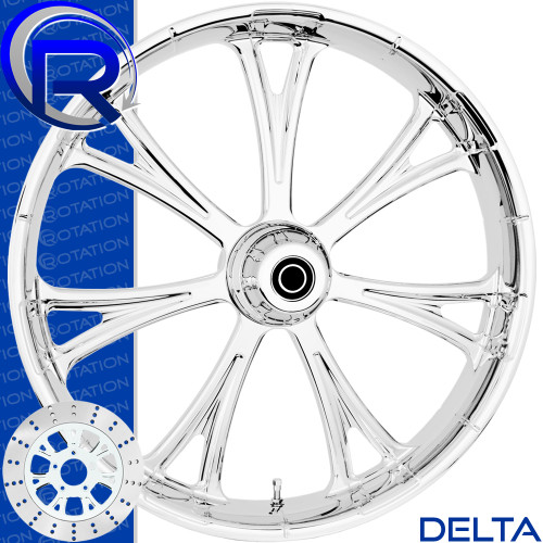 Rotation Delta Chrome Softail Dyna VRod Sportster Wheel Rotation Delta Chrome Softail Dyna VRod Sportster Wheel