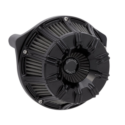 Arlen Nessアレンネス 15Spoke Inverted エアクリーナー Arlen Ness 10 Gauge Inverted Air Cleaner All Black Harley