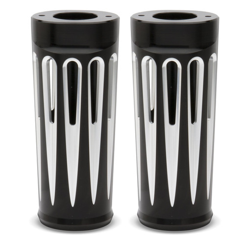 Arlen Ness Deep Cut Fork Cans Black Harley | rotationwheels.com