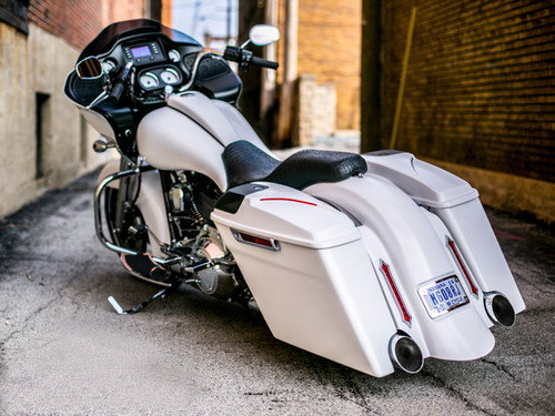 Street Glide Into Stretched Saddlebags HogWorkz Mineral Green