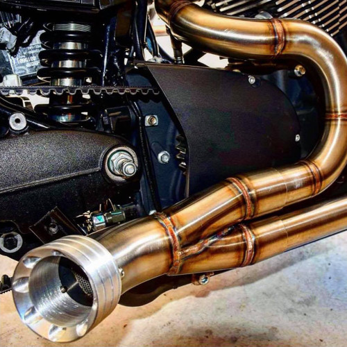 Graffeo 2-in-1 Beveled Exhausts for Harley - Stainless Steel