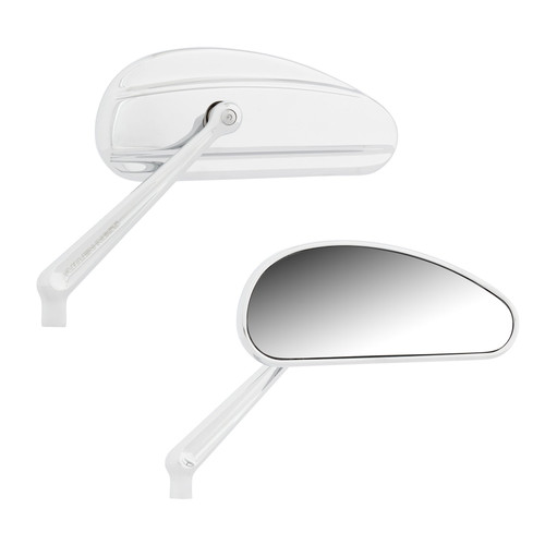 cateye forged billet mirrors 　アレンネス Arlen Ness Beveled Cat Eye Forged Billet Mirrors Chrome