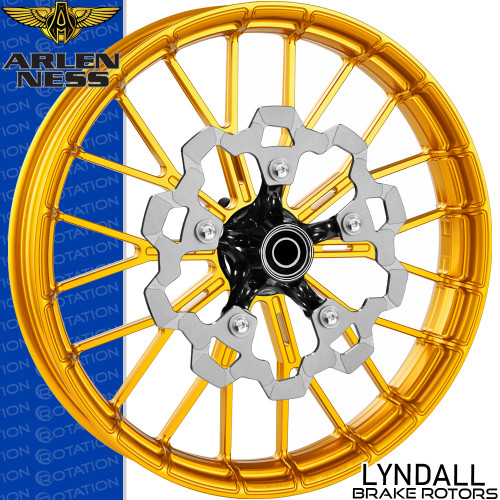 Arlen Ness Y-Spoke Gold Harley Wheel | rotationwheels.com