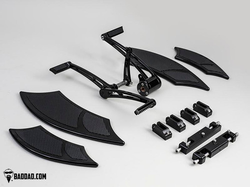 Bad Dad Floorboard Kit 992 Black Harley | rotationwheels.com