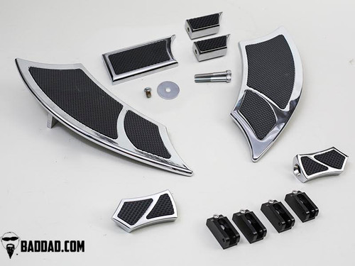 Bad Dad Floorboard Kit 992 Black Harley | rotationwheels.com