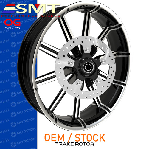 SMT Machining OG12 Impeller Black Cut Custom Motorcycle