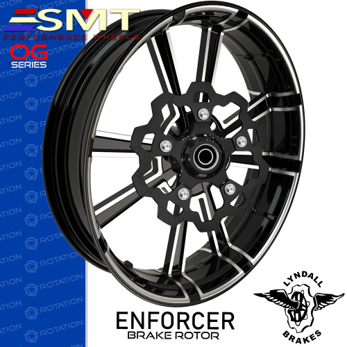 SMT Machining OG15 Black Cut Harley Wheel | rotationwheels.com
