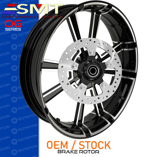 SMT Machining OG15 Black Cut Harley Wheel | rotationwheels.com
