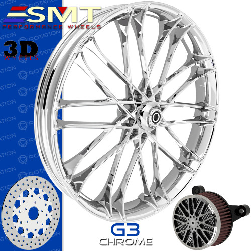 SMT Machining G3 3D Chrome Custom Motorcycle Wheel SMT Machining G3 3D Chrome Custom Motorcycle Wheel