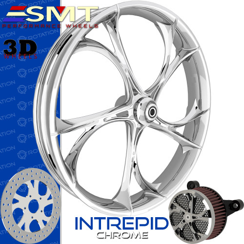 miniMOTO TYPE メッキトリム　クロスファイヤー　エイジング カスタム SMT Machining Intrepid 3D Chrome Harley Wheel | rotationwheels.com