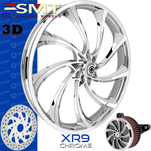 SMT Machining XR9 3D Chrome Custom Motorcycle Wheel SMT Machining XR9 3D Chrome Custom Motorcycle Wheel