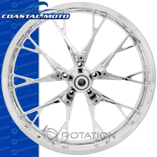 Coastal Moto Largo 3D Chrome Custom Motorcycle Wheel