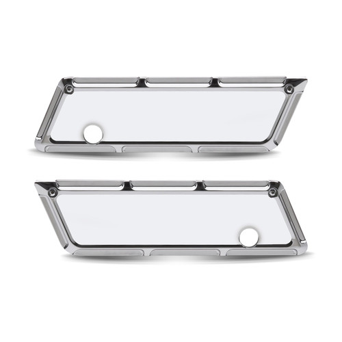 Arlen Ness Beveled Saddlebag Latch Cover Chrome Harley