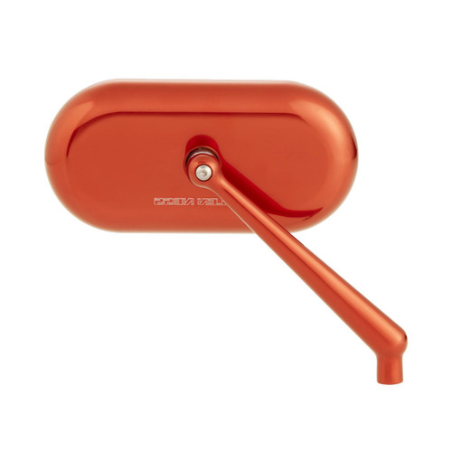 Arlen Ness Oval Rightside Mirror Orange Harley | rotationwheels.com