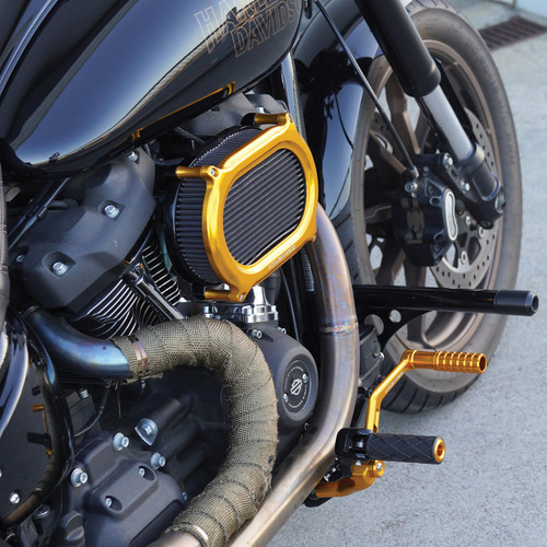 Arlen Ness Oval Stage 2 M8 Air Cleaner Gold Harley
