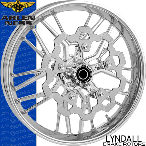 Arlen Ness Split Spoke Black Cut Harley Wheel | rotationwheels.com