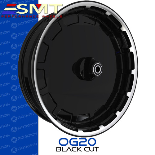 SMT Machining OG20 Black Cut Custom Motorcycle Wheel SMT Machining OG20 Black Cut Custom Motorcycle Wheel