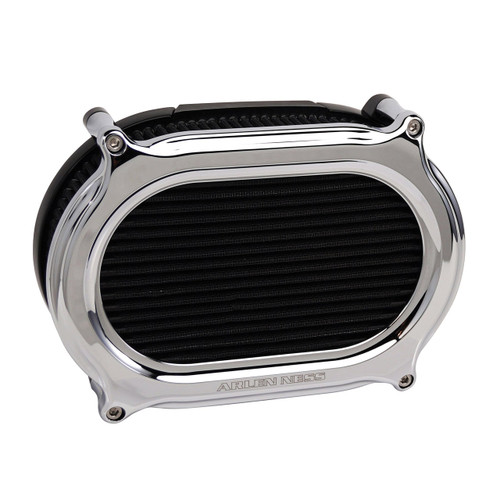 Arlen Ness Oval Stage 2 Air Cleaner Complete Kit Chrome