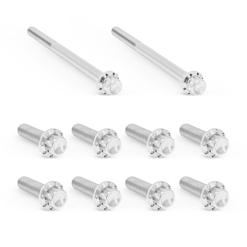 Arlen Ness 12-Point Transmission Bolt Kit Polished Titanium Harley