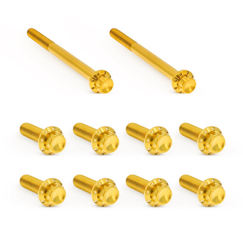 Arlen Ness 12-Point Transmission Bolt Kit Polished Titanium Harley