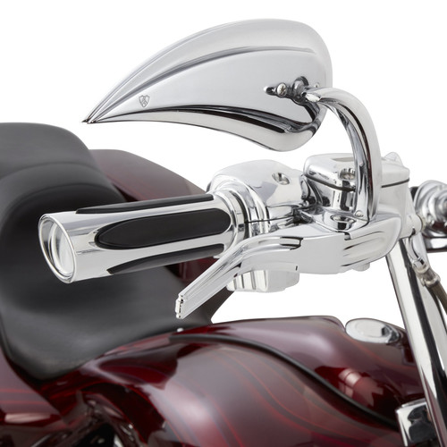 Arlen Ness Deep Cut Comfort Series Grips Chrome Harley