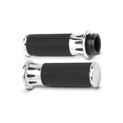 Arlen Ness Beveled Fusion Grips Chrome | RotationWheels.com