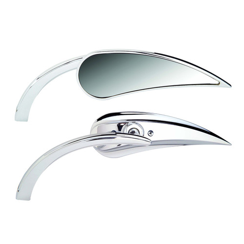 ARLEN NESS クローム ミラー 2個セット Rad II 2 Teardrop Micro Mirror By Arlen Ness - Twisted Choppers