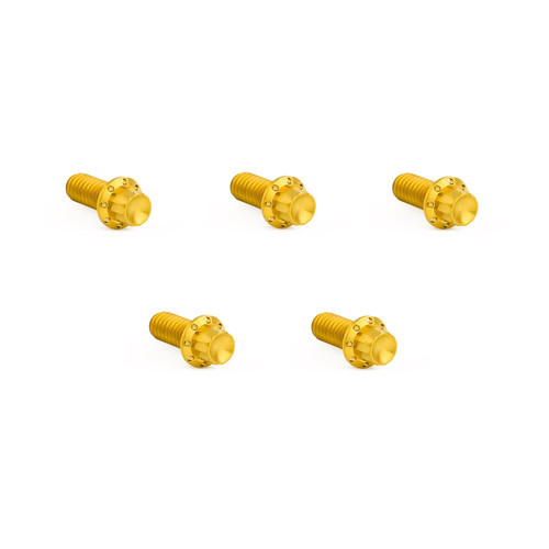 Arlen Ness 12-Point Derby Cover Bolt Kit Gold Titanium