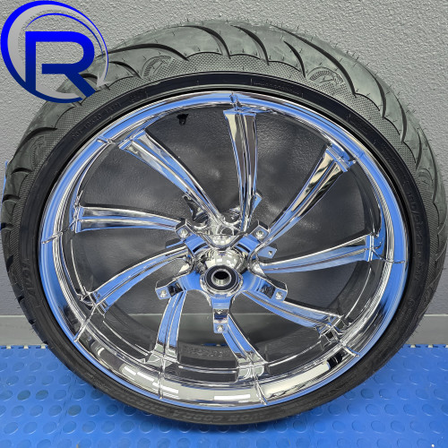Rotation Juno Chrome Custom Motorcycle Wheel