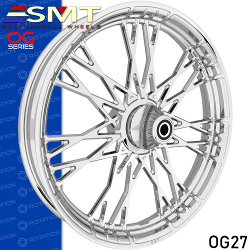 SMT Machining OG27 Chrome Custom Motorcycle Wheel