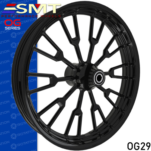SMT Machining OG29 Gloss Black Custom Motorcycle Wheel