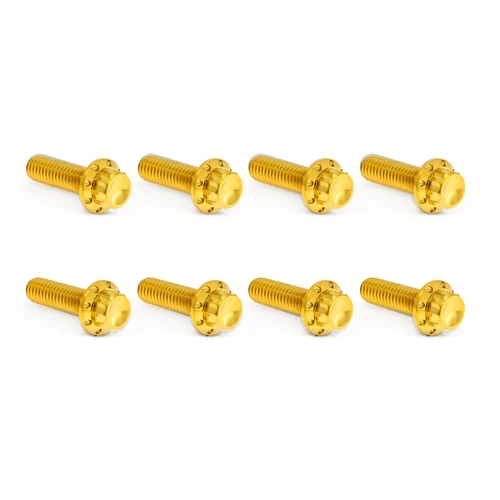 Arlen Ness 12-Point Trap Door Bolt Kit Gold Titanium