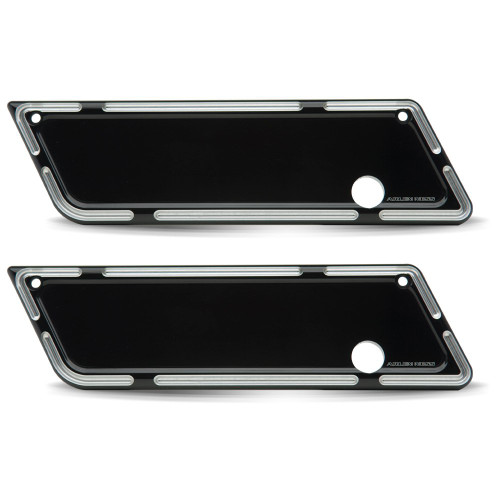Arlen Ness Slot Track Saddlebag Latch Cover Black