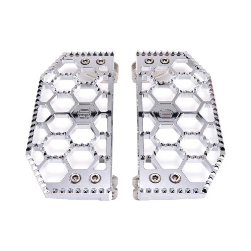 Original Garage Moto Bagger Honeycomp Floorboards Chrome