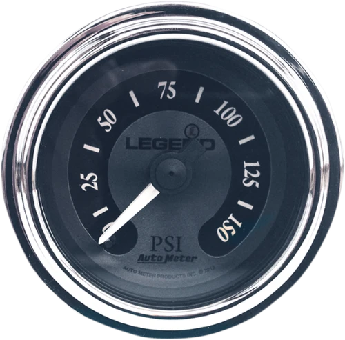 LEGEND SUSPENSION Fairing Mounted LED Backlit PSI Gauges - '97-'13 FLH Touring Models - Titanium 2212-0493