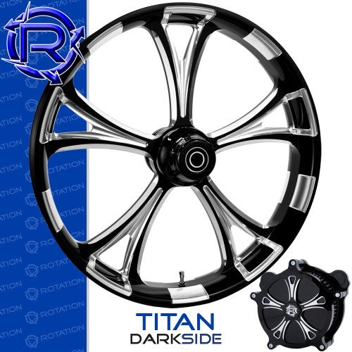 Coastal Moto Largo 3D Black Cut Custom Motorcycle Wheel